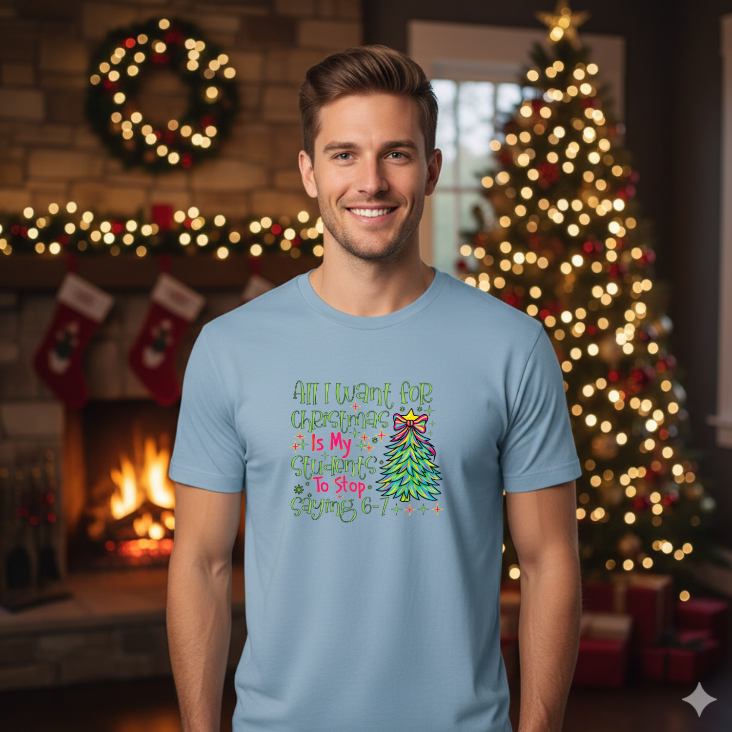 Holiday Shirts for Teachers – All I want 6-7 Shirt - Funny & Festive Christmas Collection