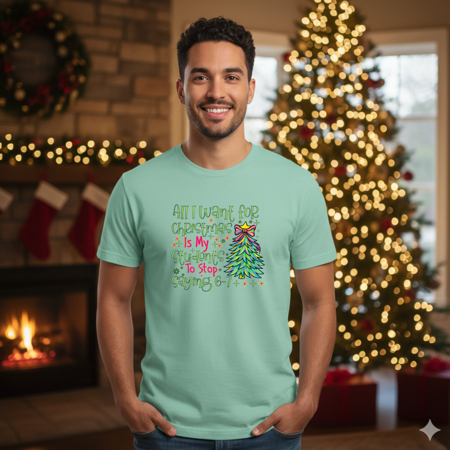 Holiday Shirts for Teachers – All I want 6-7 Shirt - Funny & Festive Christmas Collection