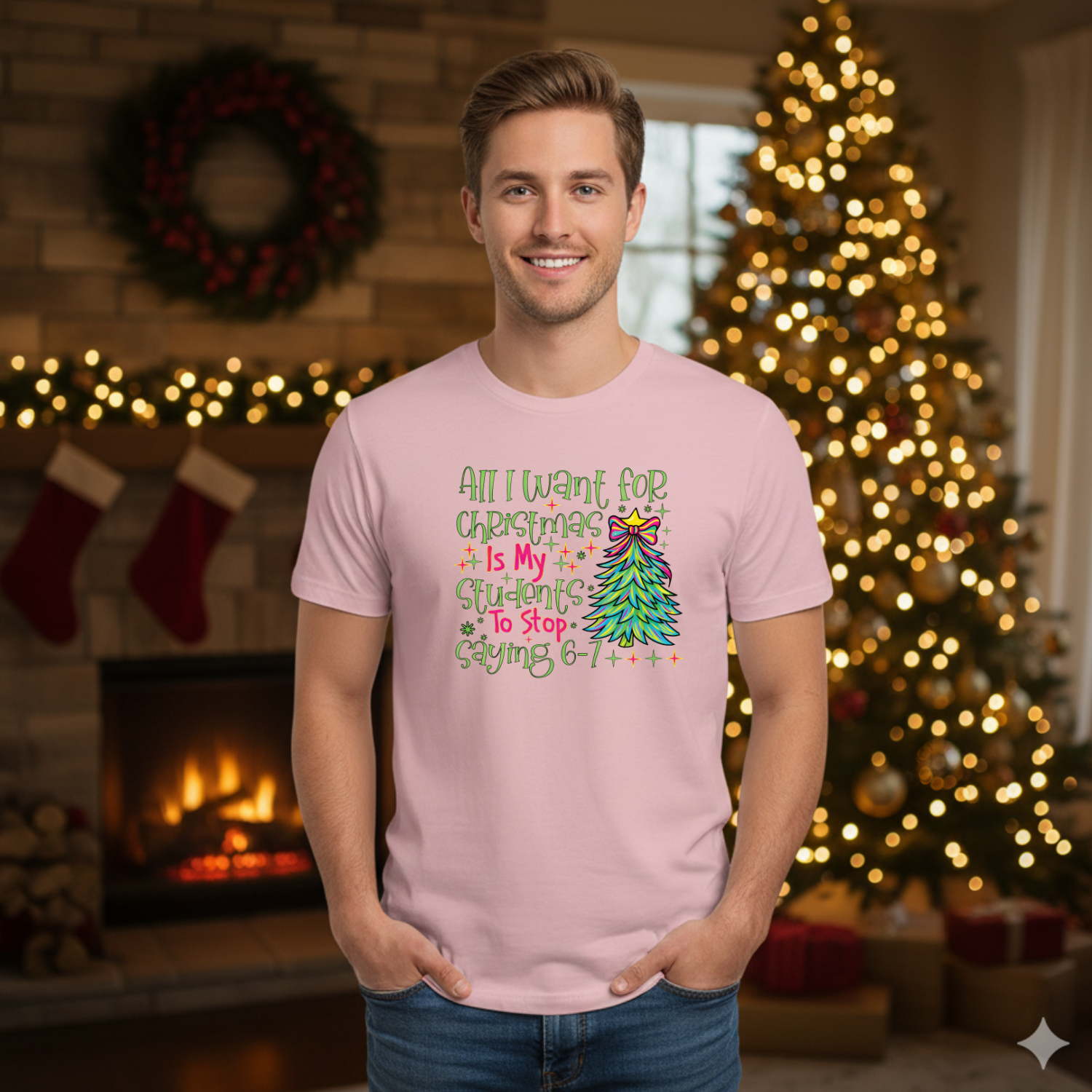 Holiday Shirts for Teachers – All I want 6-7 Shirt - Funny & Festive Christmas Collection