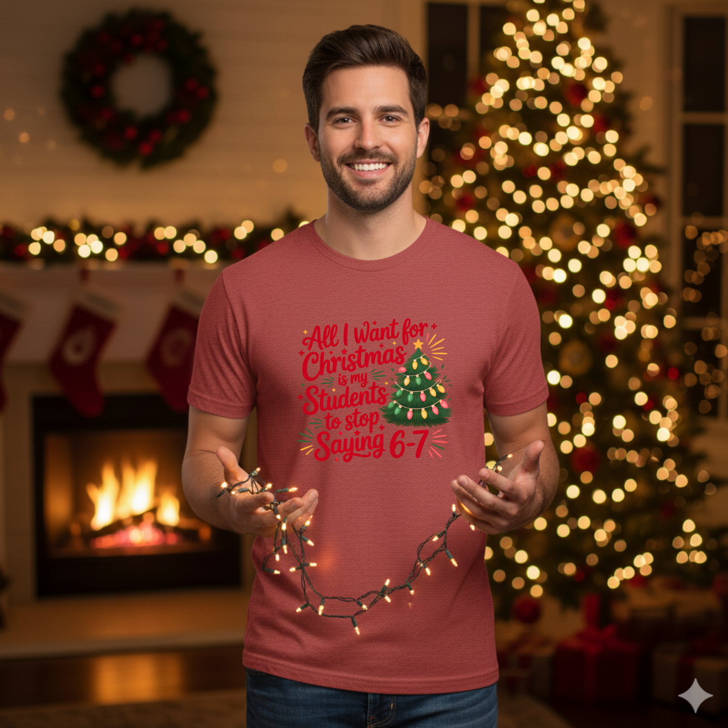 Holiday Shirts for Teachers – 6 7 shirt with christmas tree - Funny & Festive Christmas Collection
