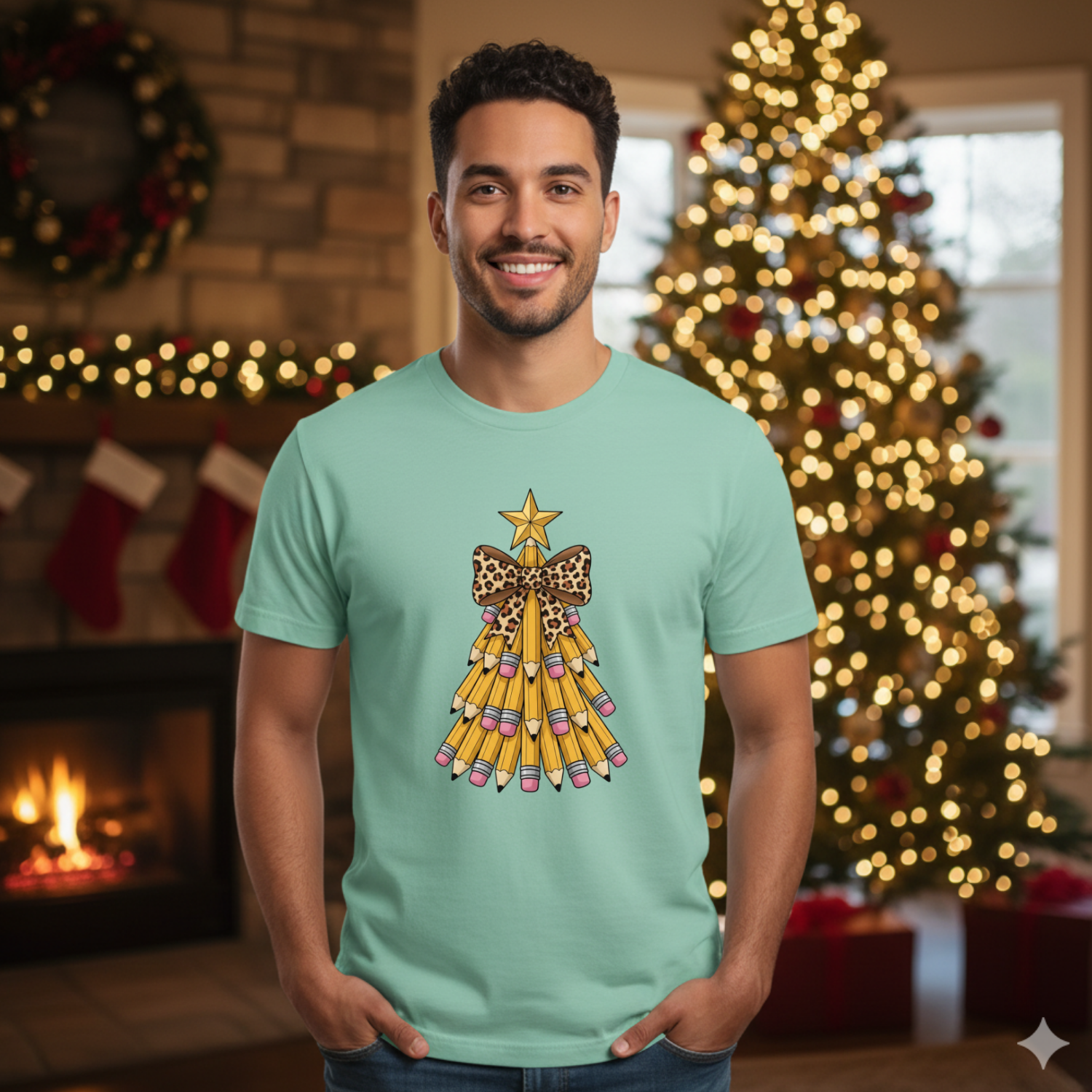 Holiday Shirts for Teachers – Pencil tree - Funny & Festive Christmas Collection