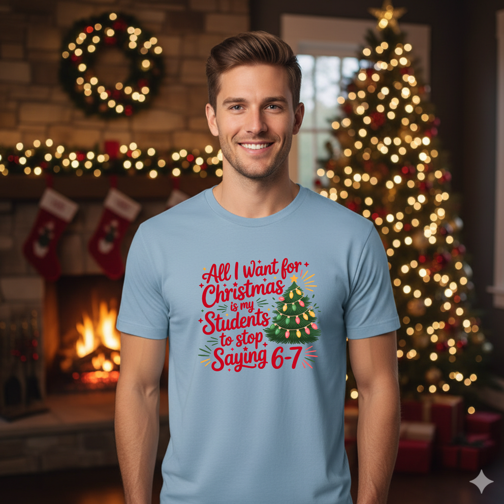 Holiday Shirts for Teachers – 6 7 shirt with christmas tree - Funny & Festive Christmas Collection