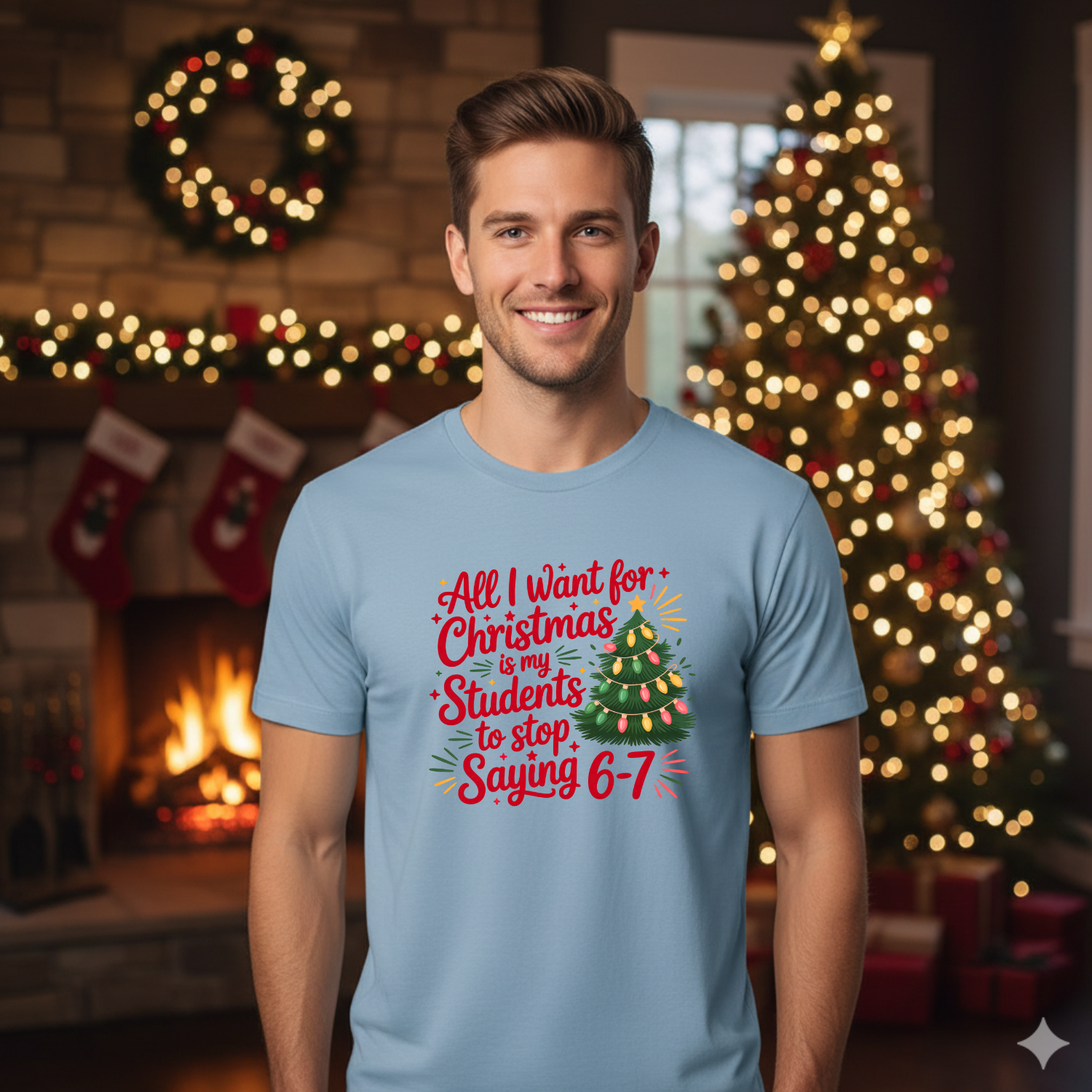 Holiday Shirts for Teachers – 6 7 shirt with christmas tree - Funny & Festive Christmas Collection
