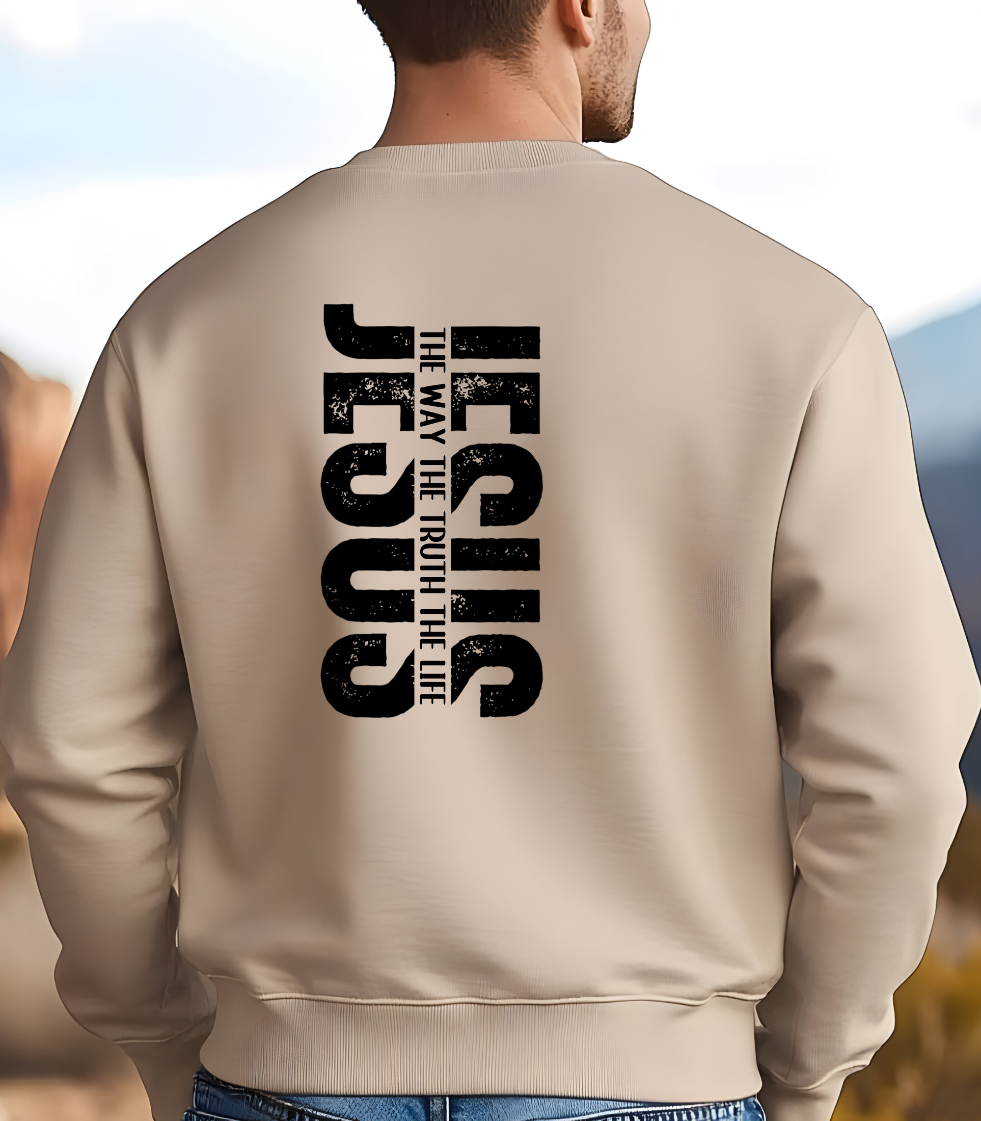 Christian t-shirt/sweatshirt/hoodie – Cross & “Jesus The Way The Truth The Life” Graphic | Powerful Faith-Based Apparel | Unisex Religious Apparel | Inspirational Christian Gift for Men & Women