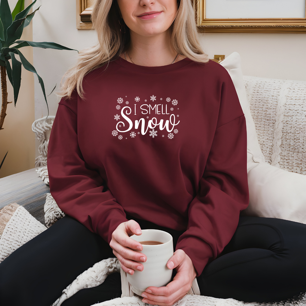 Gilmore Girls “I Smell Snow” T-Shirt, Sweatshirt, or Hoodie | Cozy Winter Apparel | Lorelai & Rory Fan Gift | Stars Hollow Holiday Outfit