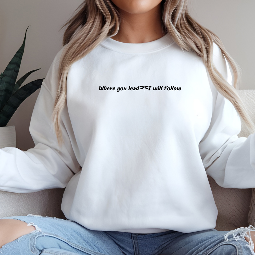 Gilmore Girls “Where You Lead, I Will Follow” T-Shirt, Sweatshirt, or Hoodie | Cozy Stars Hollow Apparel | Rory & Lorelai Gift for Fall & Winter