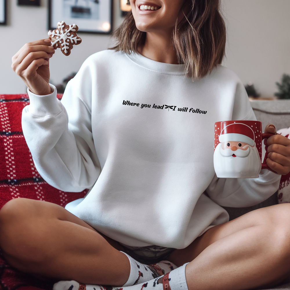 Gilmore Girls “Where You Lead, I Will Follow” T-Shirt, Sweatshirt, or Hoodie | Cozy Stars Hollow Apparel | Rory & Lorelai Gift for Fall & Winter