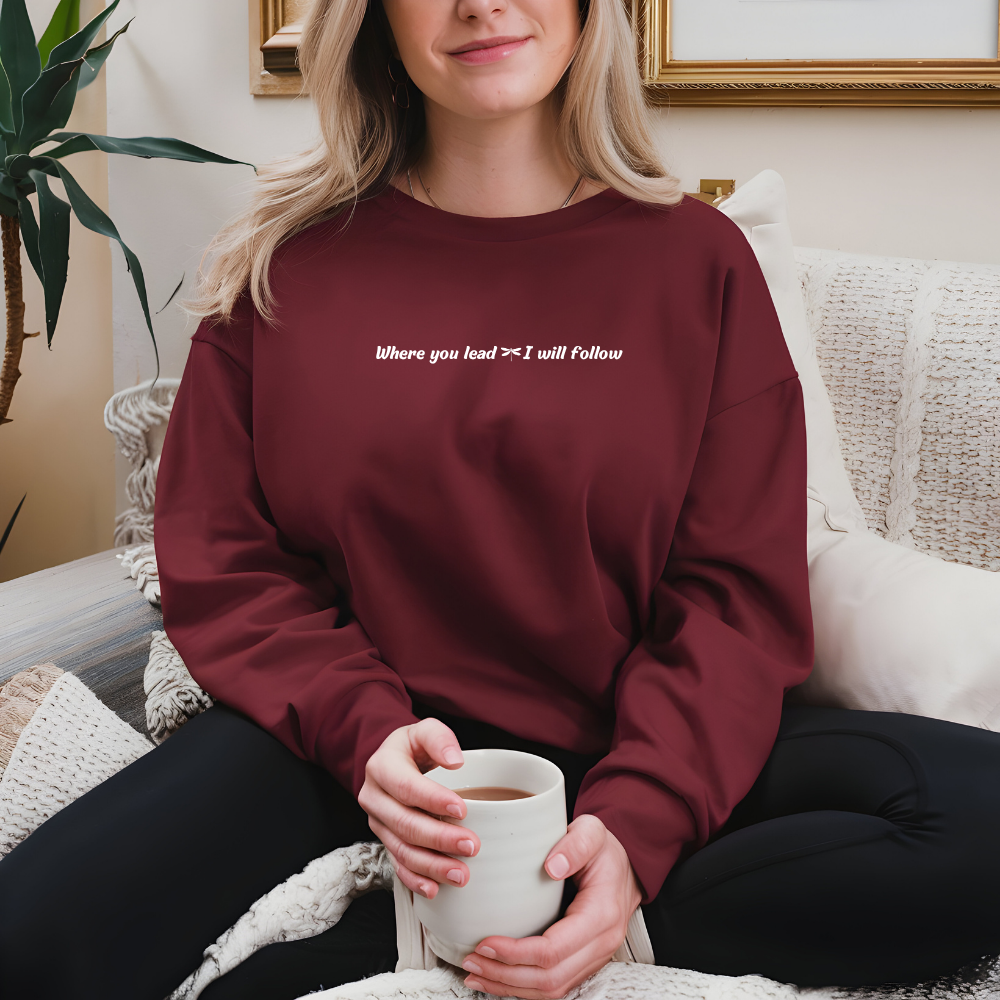 Gilmore Girls “Where You Lead, I Will Follow” T-Shirt, Sweatshirt, or Hoodie | Cozy Stars Hollow Apparel | Rory & Lorelai Gift for Fall & Winter