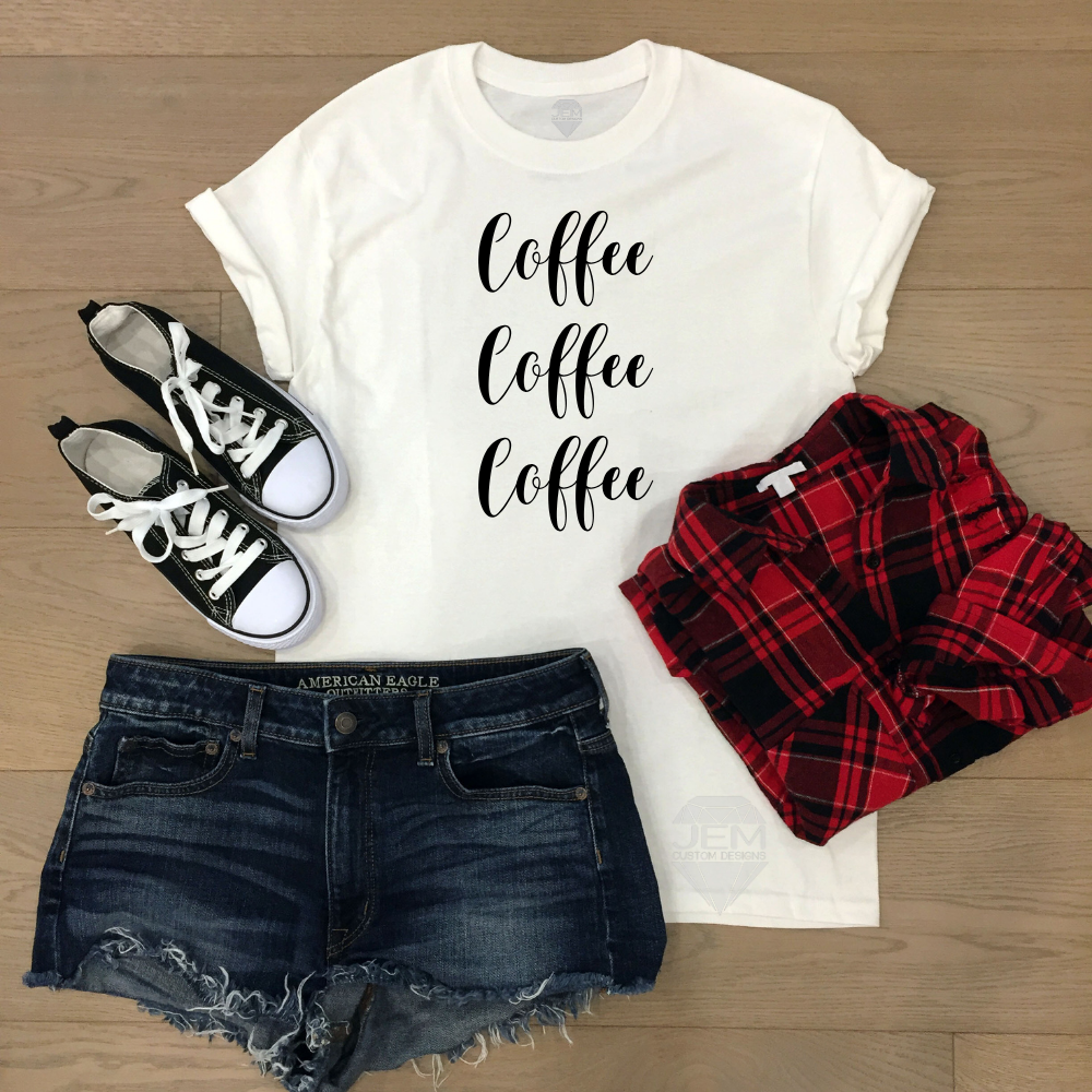 Gilmore Girls “Coffee Coffee Coffee” T-Shirt, Sweatshirt, or Hoodie | Cozy Stars Hollow Apparel for Coffee Lovers | Rory & Lorelai Gift