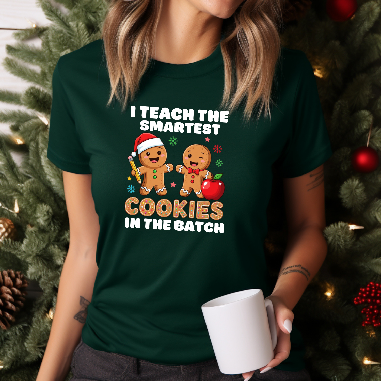 Holiday Shirts for Teachers – I Teach the Smartest cookies in the batch - Funny & Festive Christmas Collection