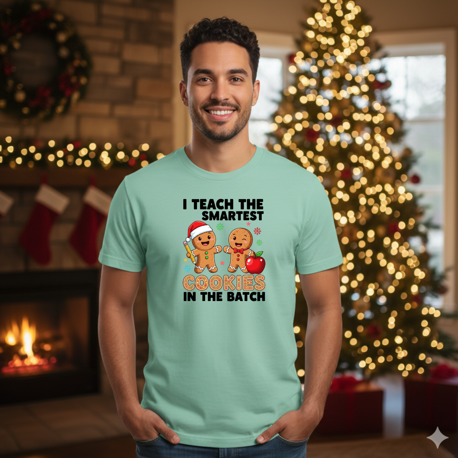 Holiday Shirts for Teachers – I Teach the Smartest cookies in the batch - Funny & Festive Christmas Collection