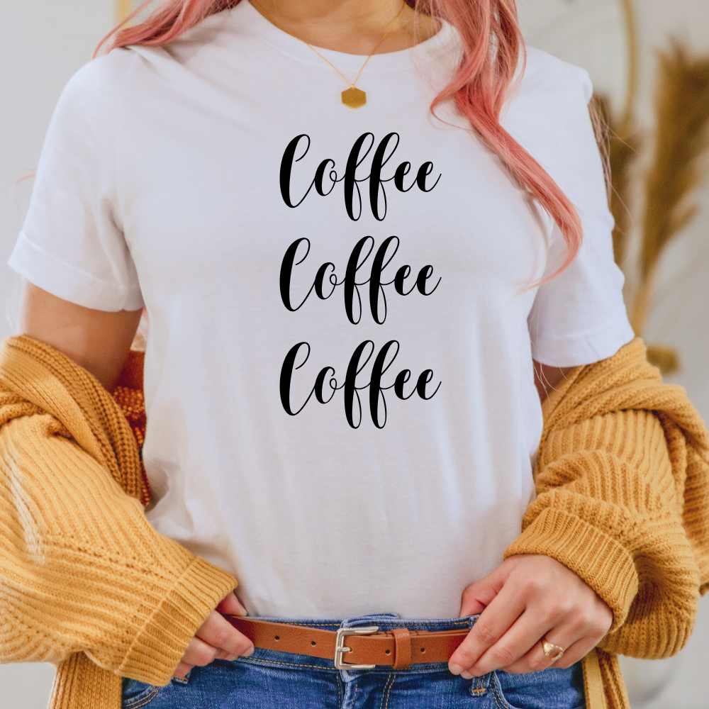 Gilmore Girls “Coffee Coffee Coffee” T-Shirt, Sweatshirt, or Hoodie | Cozy Stars Hollow Apparel for Coffee Lovers | Rory & Lorelai Gift