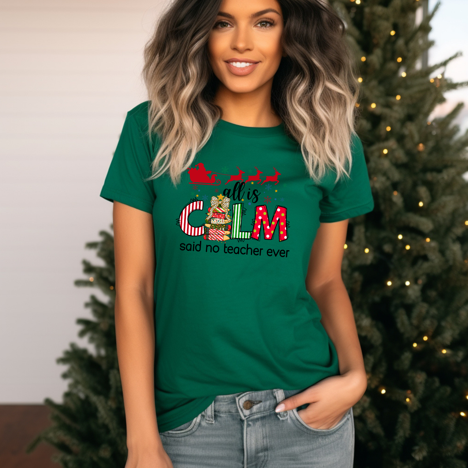 Holiday Shirts for Teachers – All is calm - Funny & Festive Christmas Collection