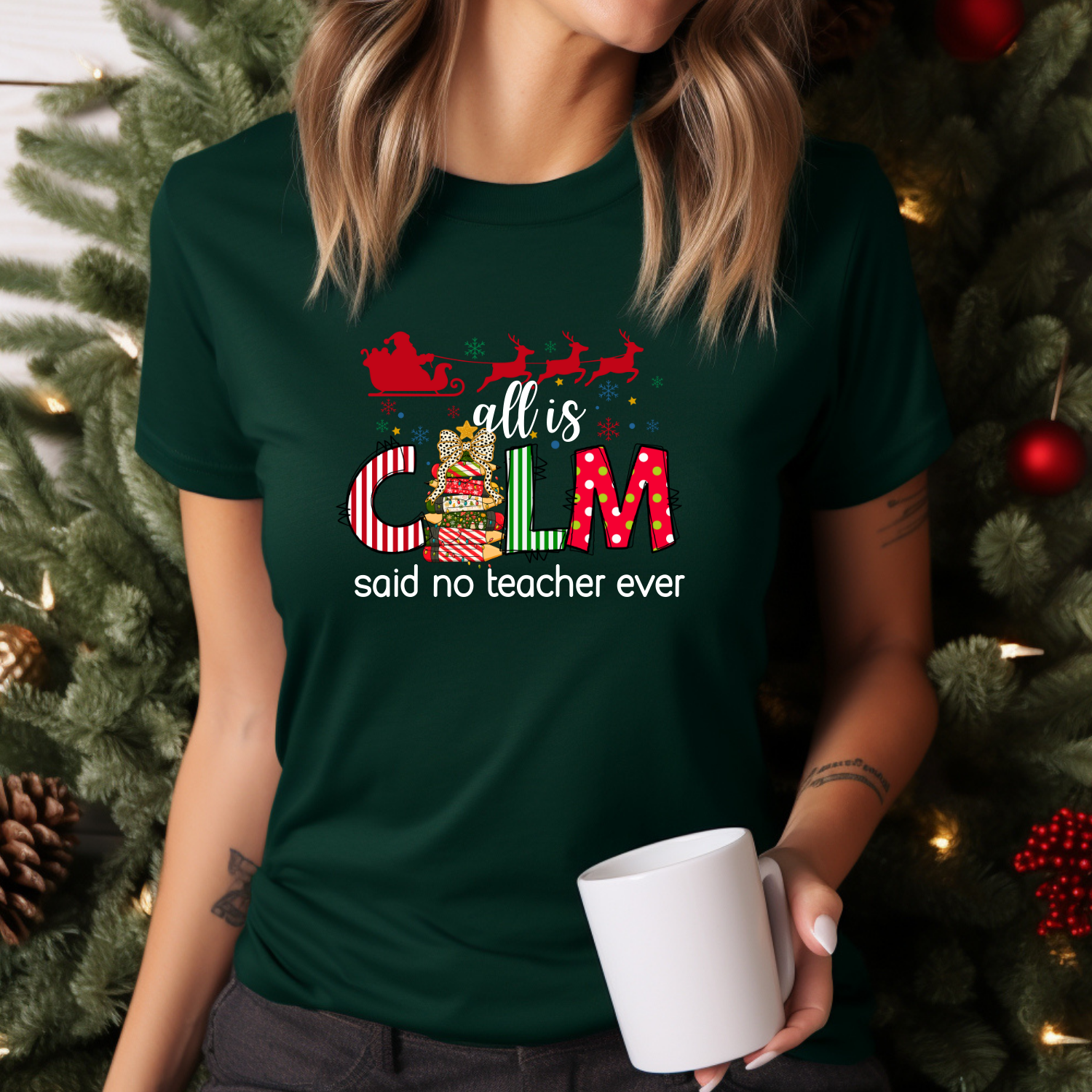 Holiday Shirts for Teachers – All is calm - Funny & Festive Christmas Collection
