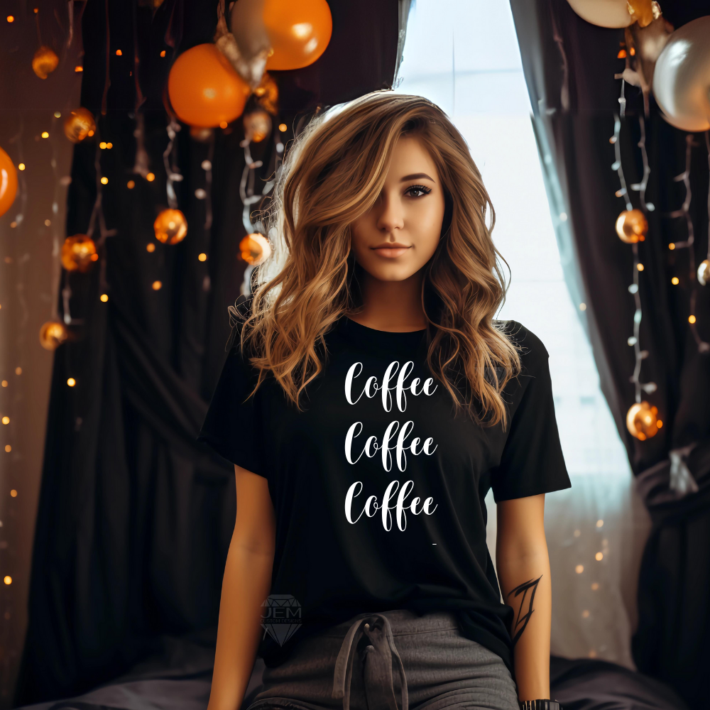 Gilmore Girls “Coffee Coffee Coffee” T-Shirt, Sweatshirt, or Hoodie | Cozy Stars Hollow Apparel for Coffee Lovers | Rory & Lorelai Gift