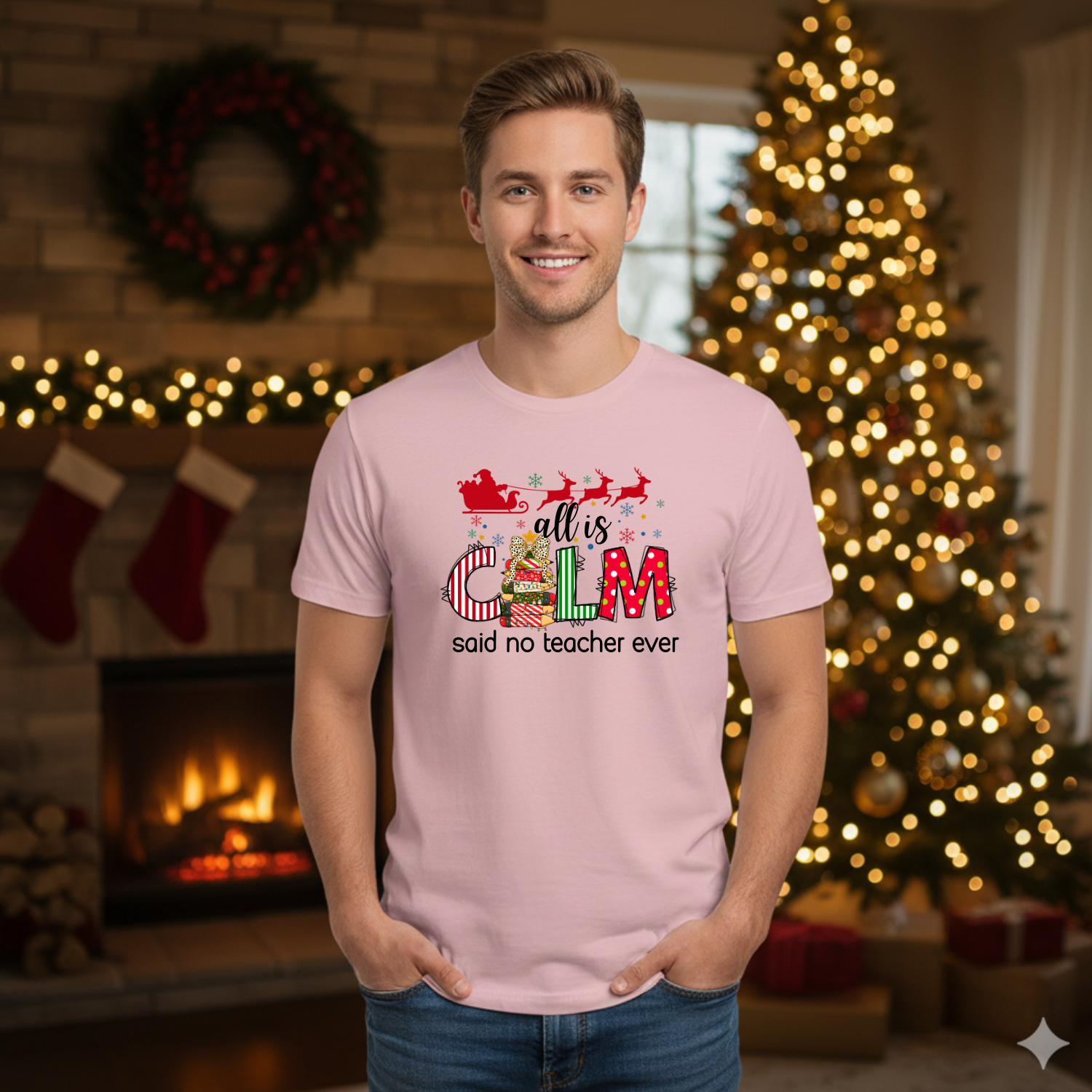 Holiday Shirts for Teachers – All is calm - Funny & Festive Christmas Collection