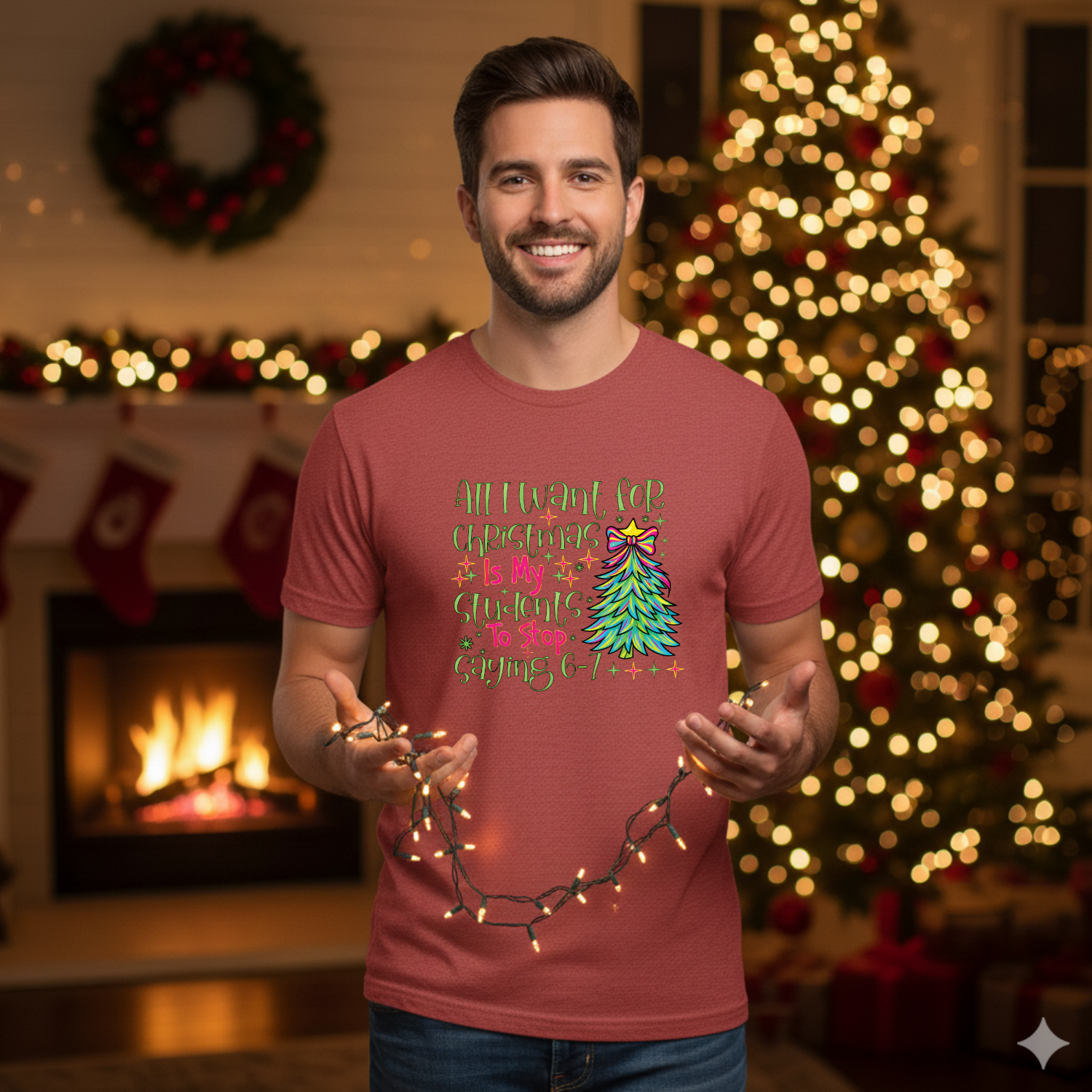Holiday Shirts for Teachers – All I want 6-7 Shirt - Funny & Festive Christmas Collection